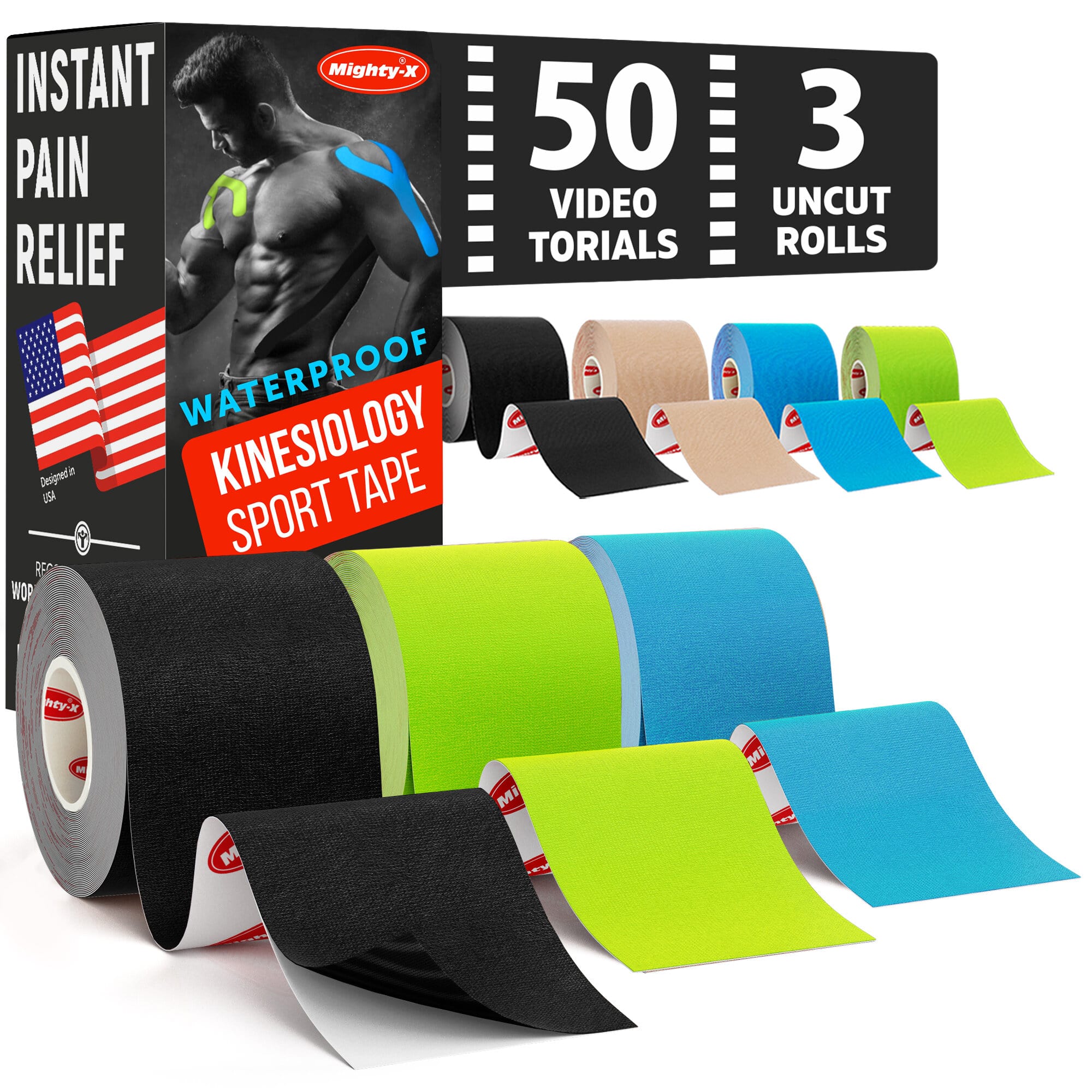 6 Size Kinesiology Tape Muscle Bandage Sports Recovery Band