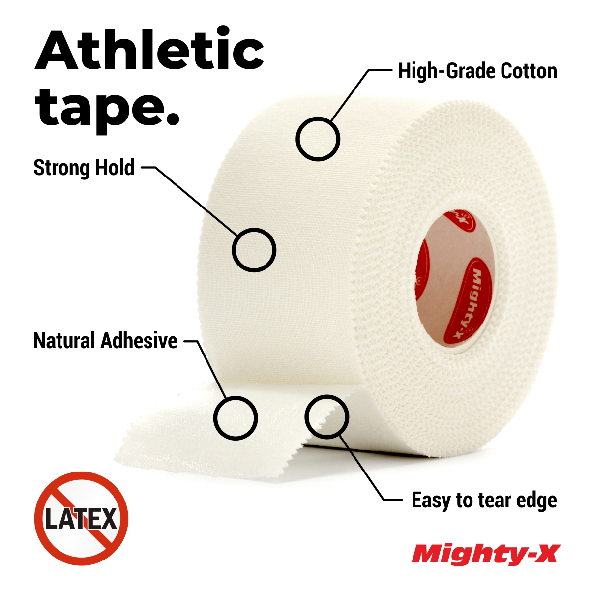  Summum Fit Athletic Tape White Extremely Strong: 3 Rolls + 1  Finger Tape. Easy to Apply & No Sticky Residue. Sports Tape for Boxing,  Football or Climbing. Enhance Wrist, Ankle 