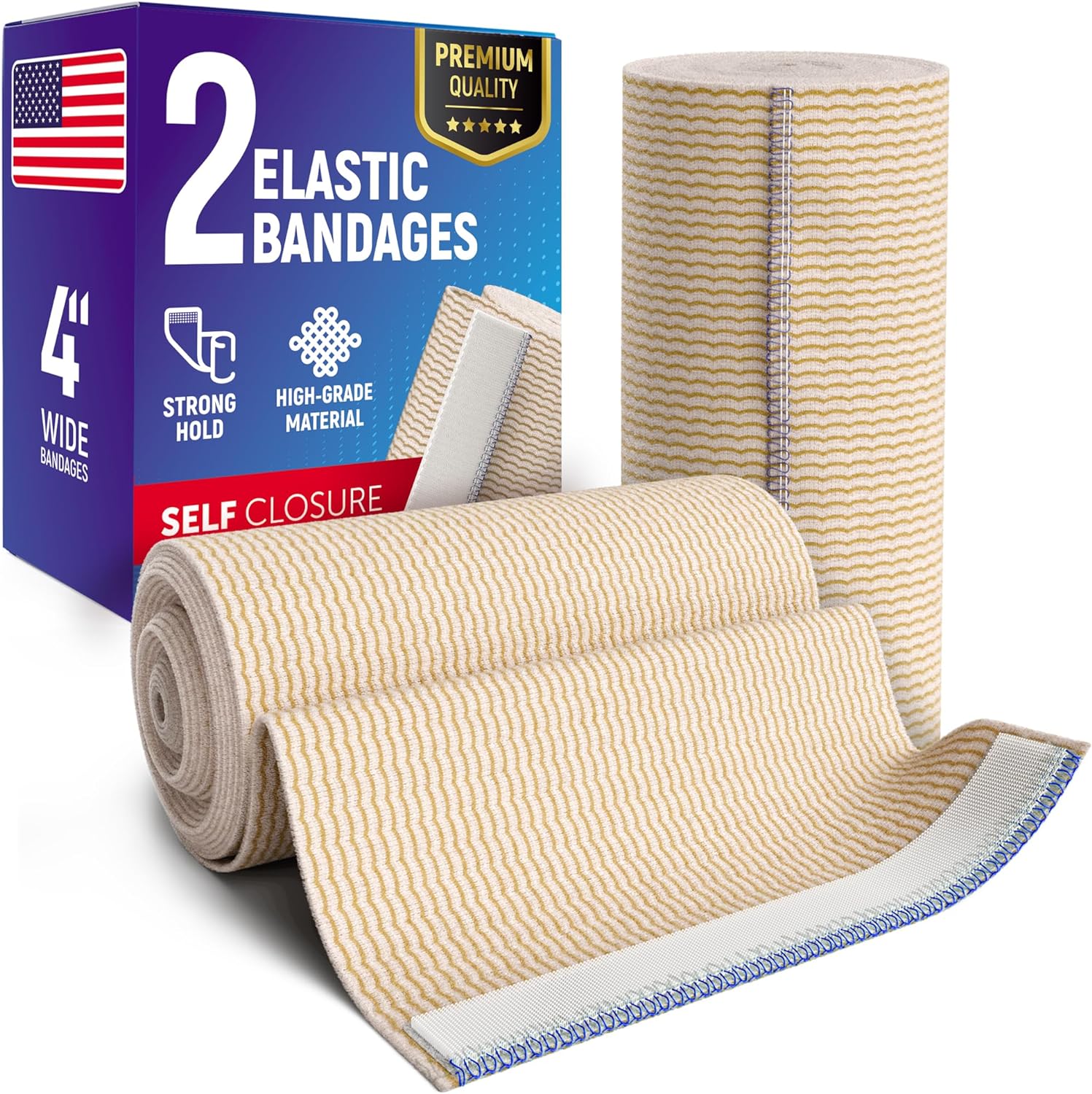 Elastic fabric bandage roll 6 cm x 5 m (2.4 in x 16 ft) to cut as needed