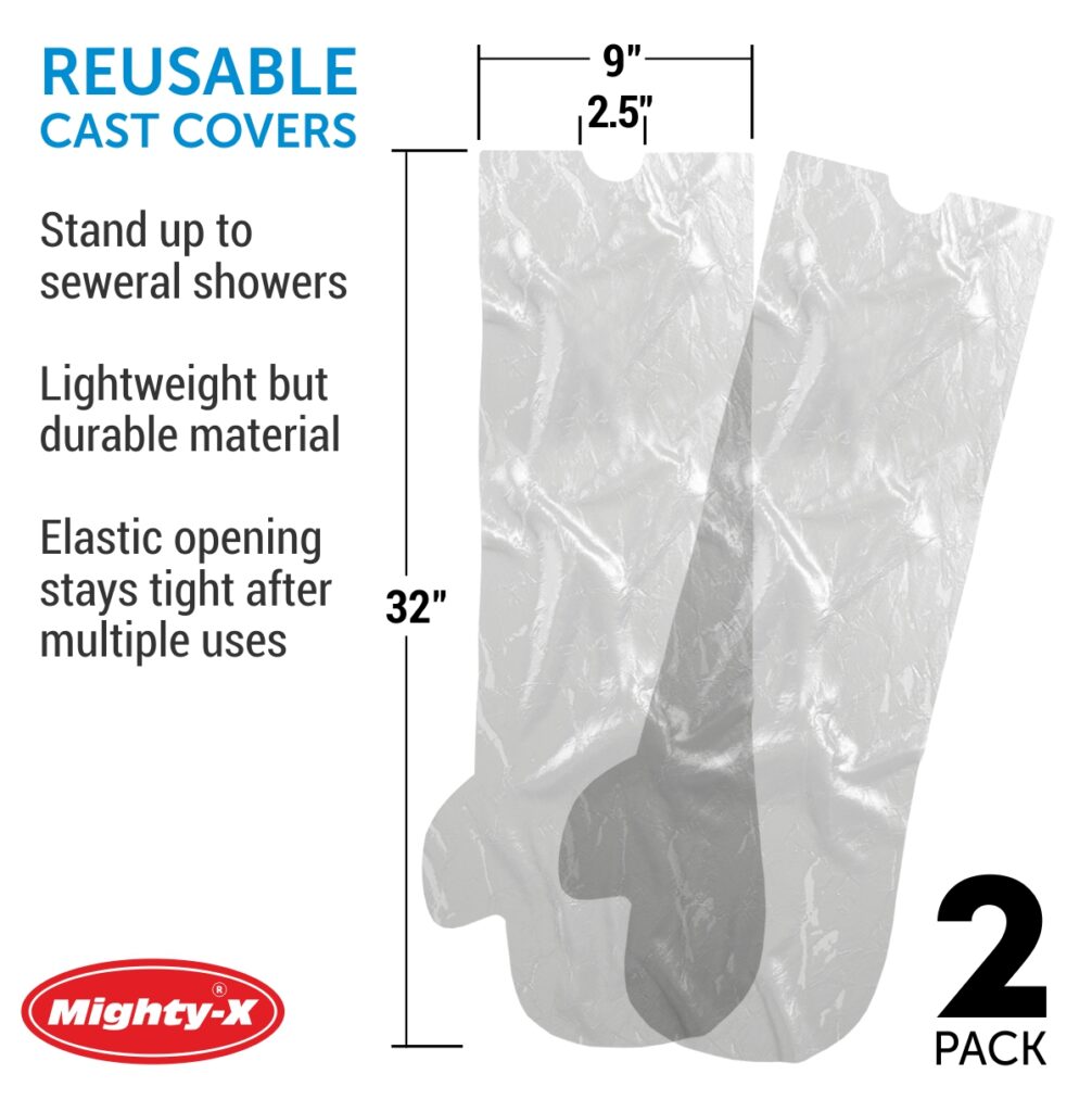 100 Waterproof Cast Cover Arm 【Watertight Seal】 Reusable Adult Half Arm Cast Covers for