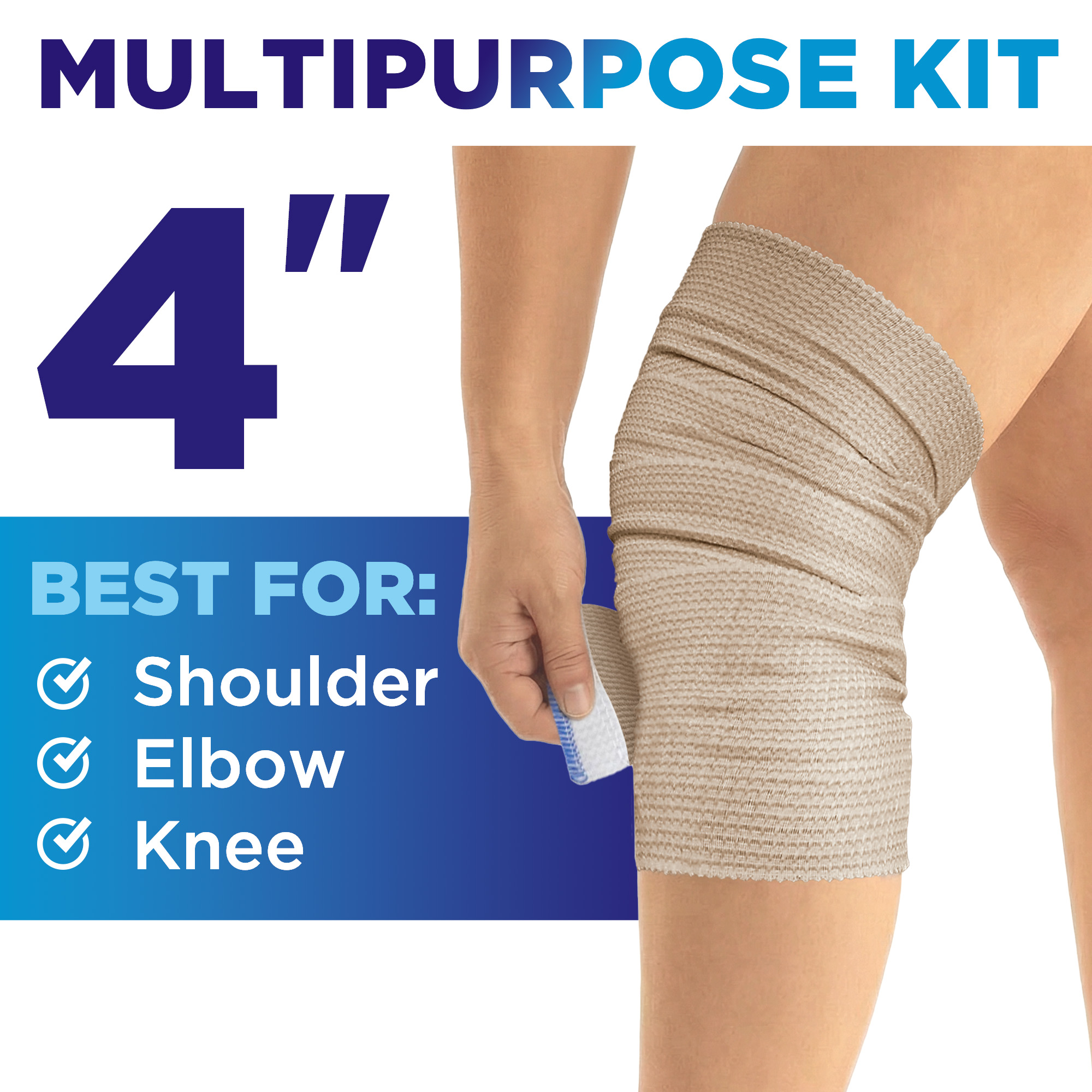 Self-Closing elastic bandage wrap